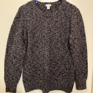 L.L. Bean Black and Gray Crewneck Sweater